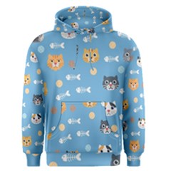 Cute Cat Pattern Men s Core Hoodie by ExtraGoodSauce