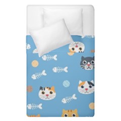 Cute Cat Pattern Duvet Cover Double Side (single Size) by ExtraAwesomeSauce