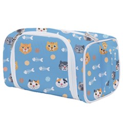 Cute Cat Pattern Toiletries Pouch by ExtraAwesomeSauce