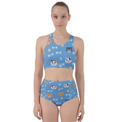 Cute Cat Pattern Racer Back Bikini Set by ExtraAwesomeSauce