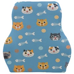 Cute Cat Pattern Car Seat Velour Cushion  by ExtraGoodSauce