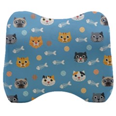 Cute Cat Pattern Velour Head Support Cushion by ExtraAwesomeSauce