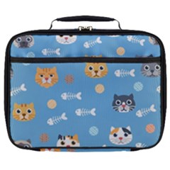 Cute Cat Pattern Full Print Lunch Bag by ExtraGoodSauce