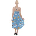 Cute Cat Pattern High-Low Halter Chiffon Dress  View2