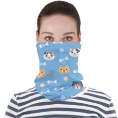 Cute Cat Pattern Face Seamless Bandana (adult)