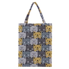 Cute Cat Pattern Classic Tote Bag by ExtraGoodSauce