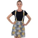 Cute Cat Pattern Velvet Suspender Skater Skirt View1