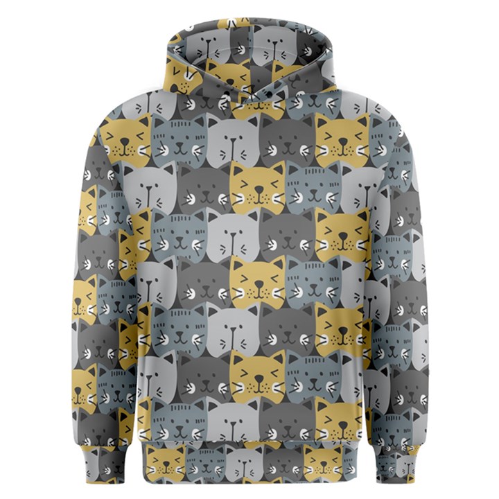 Cute Cat Pattern Men s Overhead Hoodie