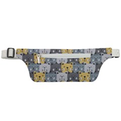 Cute Cat Pattern Active Waist Bag by ExtraGoodSauce