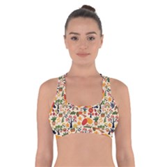 Garden Of Love Cross Back Sports Bra by designsbymallika