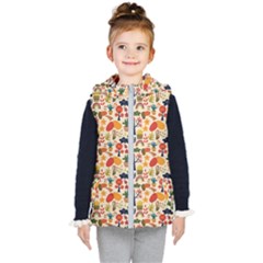 Garden Of Love Kids  Hooded Puffer Vest by designsbymallika