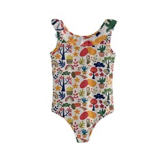 Garden Of Love Kids  Frill Swimsuit by designsbymallika