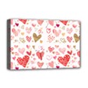 Beautiful Hearts Pattern Cute Cakes Valentine Deluxe Canvas 18  x 12  (Stretched) View1