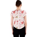 Beautiful Hearts Pattern Cute Cakes Valentine Crew Neck Crop Top View2