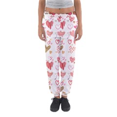 Beautiful Hearts Pattern Cute Cakes Valentine Women s Jogger Sweatpants by designsbymallika