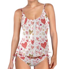 Beautiful Hearts Pattern Cute Cakes Valentine Tankini Set by designsbymallika