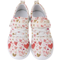 Beautiful Hearts Pattern Cute Cakes Valentine Men s Velcro Strap Shoes by designsbymallika