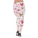 Beautiful Hearts Pattern Velvet Leggings View2