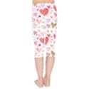 Beautiful Hearts Pattern Kids  Capri Leggings  View2