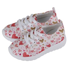 Beautiful Hearts Pattern Kids  Lightweight Sports Shoes by designsbymallika