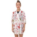 Beautiful Hearts Pattern Half Sleeve Chiffon Kimono View1