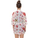 Beautiful Hearts Pattern Half Sleeve Chiffon Kimono View2