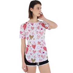 Beautiful Hearts Pattern Perpetual Short Sleeve T-shirt