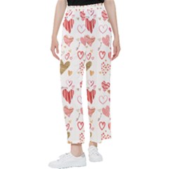 Beautiful Hearts Pattern Women s Pants  by designsbymallika