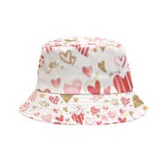 Beautiful Hearts Pattern Inside Out Bucket Hat by designsbymallika