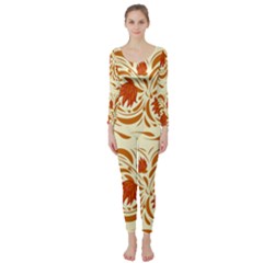 Ornamental Flowers Long Sleeve Catsuit by Eskimos