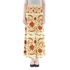 Ornamental Flowers Full Length Maxi Skirt by Eskimos