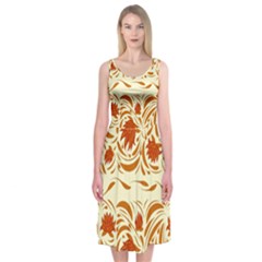 Ornamental Flowers Midi Sleeveless Dress by Eskimos