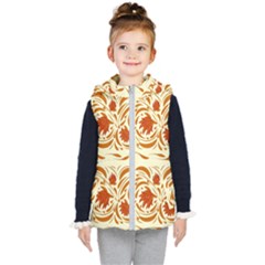 Ornamental Flowers Kids  Hooded Puffer Vest by Eskimos