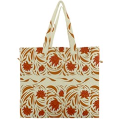 Ornamental Flowers Canvas Travel Bag by Eskimos