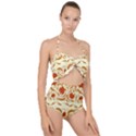 Ornamental flowers Scallop Top Cut Out Swimsuit View1