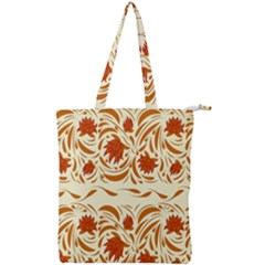 Ornamental Flowers Double Zip Up Tote Bag by Eskimos