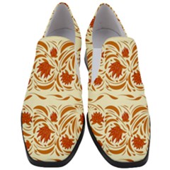 Ornamental Flowers Women Slip On Heel Loafers by Eskimos