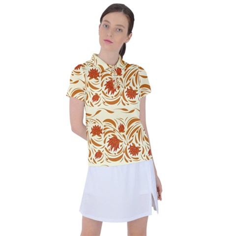 Ornamental Flowers Women s Polo Tee by Eskimos