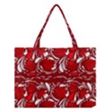 Red ethnic flowers Medium Tote Bag View1