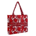 Red ethnic flowers Medium Tote Bag View2