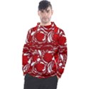 Red ethnic flowers Men s Pullover Hoodie View1