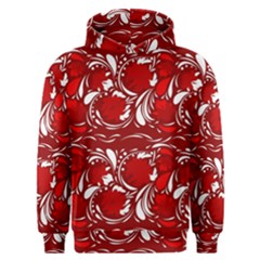 Red Ethnic Flowers Men s Overhead Hoodie by Eskimos