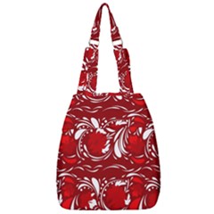 Red Ethnic Flowers Center Zip Backpack by Eskimos