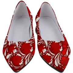 Red Ethnic Flowers Women s Block Heels  by Eskimos