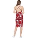 Red ethnic flowers Bodycon Cross Back Summer Dress View2