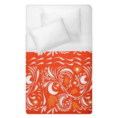 White Leaves Duvet Cover (single Size) by Eskimos