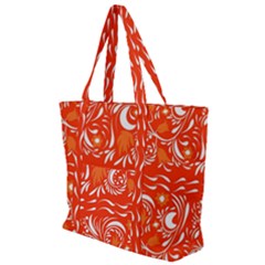 White Leaves Zip Up Canvas Bag by Eskimos