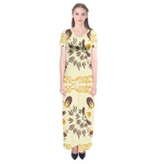 Decorative Flowers Short Sleeve Maxi Dress by Eskimos