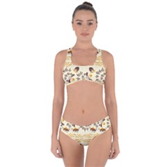 Decorative Flowers Criss Cross Bikini Set by Eskimos