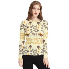 Decorative Flowers Women s Long Sleeve Rash Guard